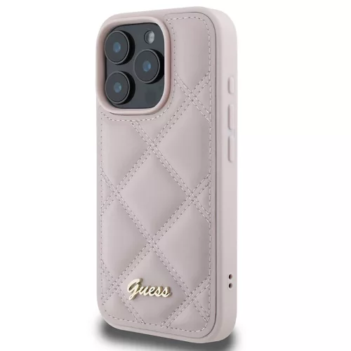 Guess - Steppelt Fém Logó (GUHCP16LPSQSQSP) - iPhone 16 Pro - Rózsaszín
