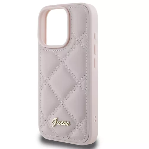 Guess - Steppelt Fém Logó (GUHCP16LPSQSQSP) - iPhone 16 Pro - Rózsaszín