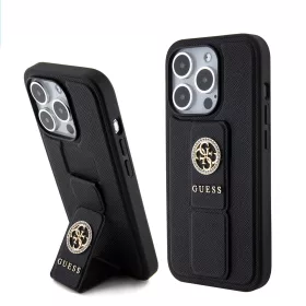   Guess - Kitámasztós 4G Saffiano Strass - iPhone 15 Pro Max (GUHCP15XPGSSADK) - Black