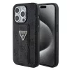 Guess - Kitámasztós 4G Háromszög Strassz (GUHCP15LPGS4TDK) - iPhone 15 Pro - Fekete