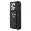 Guess - Kitámasztós 4G Háromszög Strassz (GUHCP15XPGS4TDK) - iPhone 15 Pro Max - Fekete