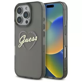   Guess - Keménytok IML Szíves (GUHCP16XHCHGSPK) - iPhone 16 Pro Max - Fekete