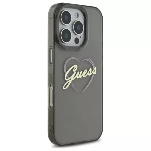 Guess - Keménytok IML Szíves (GUHCP16XHCHGSPK) - iPhone 16 Pro Max - Fekete