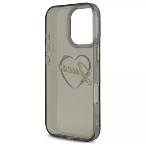 Guess - Keménytok IML Szíves (GUHCP16XHCHGSPK) - iPhone 16 Pro Max - Fekete