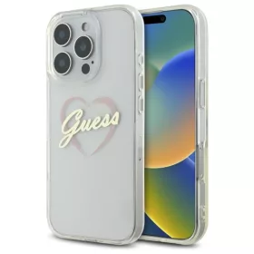   Guess - Keménytok IML Szíves (GUHCP16XHCHGSPT) - iPhone 16 Pro Max - Átlátszó