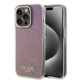   Guess - Keménytok IML Csiszolt Tükrös Disco Gyöngyházfényű (GUHCP15LHDECMP) - iPhone 15 Pro - Rózsaszín