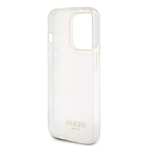Guess - Keménytok IML Csiszolt Tükrös Disco Gyöngyházfényű (GUHCP15LHDECMP) - iPhone 15 Pro - Rózsaszín