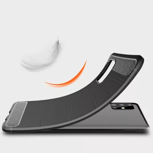 Techsuit - Carbon szilikon tok - Samsung Galaxy A51 4G - Fekete