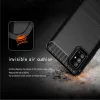 Techsuit - Carbon szilikon tok - Samsung Galaxy A51 4G - Fekete