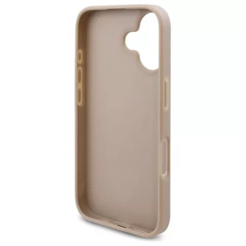 Guess - Keménytok 4G Háromszög Fém Logó (GUHCP16SPG4GPH) - iPhone 16 - Fehér