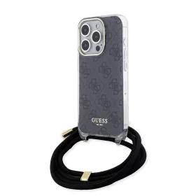   Guess - Zsinóros Keresztpántos 4G Mintás (GUHCP15LHC4SEK) - iPhone 15 Pro - Fekete