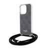Guess - Zsinóros Keresztpántos 4G Mintás (GUHCP15LHC4SEK) - iPhone 15 Pro - Fekete