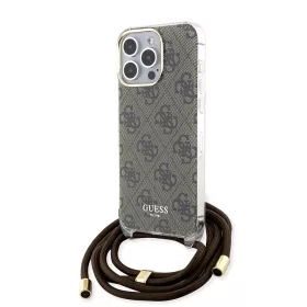   Guess - Zsinóros Keresztpántos 4G Mintás (GUHCP15LHC4SEW) - iPhone 15 Pro - Barna