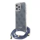 Guess - Zsinóros Keresztpántos 4G Mintás (GUHCP15LHC4SEB) - iPhone 15 Pro - Kék