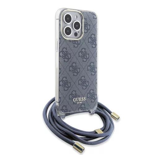 Guess - Zsinóros Keresztpántos 4G Mintás (GUHCP15LHC4SEB) - iPhone 15 Pro - Kék