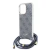 Guess - Zsinóros Keresztpántos 4G Mintás (GUHCP15LHC4SEB) - iPhone 15 Pro - Kék