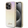 Guess - Saffiano Gyöngyházfényű Felirat (GUHCP15LPSAIRSD) - iPhone 15 Pro - Arany