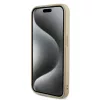 Guess - Saffiano Gyöngyházfényű Felirat (GUHCP15LPSAIRSD) - iPhone 15 Pro - Arany