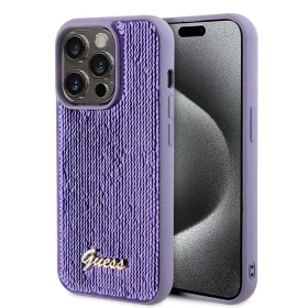   Guess - Flitteres Fém Felirat (GUHCP15LPSFDGSU) - iPhone 15 Pro - Lila