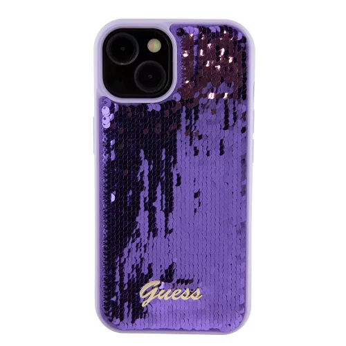 Guess - Flitteres Fém Felirat (GUHCP15SPSFDGSU) - iPhone 15 - Lila