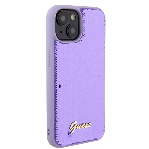 Guess - Flitteres Fém Felirat (GUHCP15SPSFDGSU) - iPhone 15 - Lila
