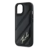 Karl Lagerfeld - Diagonal Quilted Script (KLHCP15SPQDSMGK) - iPhone 15 - Black