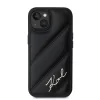 Karl Lagerfeld - Diagonal Quilted Script (KLHCP15SPQDSMGK) - iPhone 15 - Black