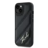 Karl Lagerfeld - Diagonal Quilted Script (KLHCP15SPQDSMGK) - iPhone 15 - Black