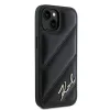 Karl Lagerfeld - Diagonal Quilted Script (KLHCP15SPQDSMGK) - iPhone 15 - Black