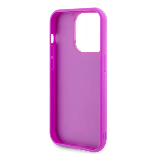 Guess - Disco Fém Felirat (GUHCP15LPMSDGSF) - iPhone 15 Pro - Fukszia