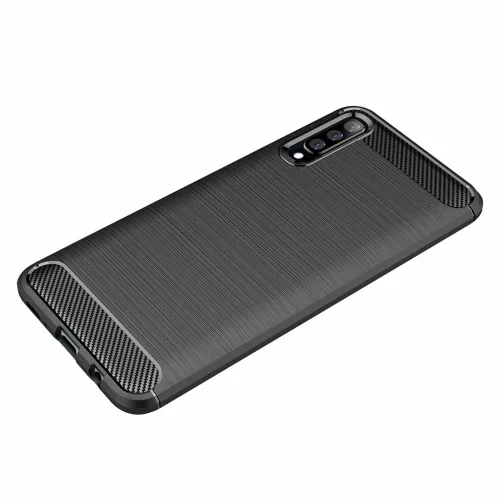 Techsuit - Carbon szilikon tok - Samsung Galaxy A30s / A50 / A50s - Fekete