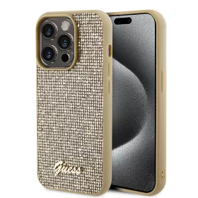   Guess - Disco Fém Felirat (GUHCP15XPMSDGSD) - iPhone 15 Pro Max - Arany