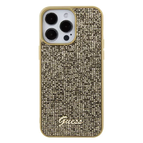 Guess - Disco Fém Felirat (GUHCP15XPMSDGSD) - iPhone 15 Pro Max - Arany