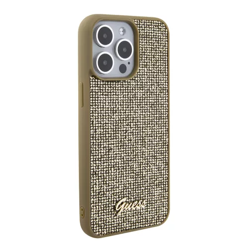 Guess - Disco Fém Felirat (GUHCP15XPMSDGSD) - iPhone 15 Pro Max - Arany