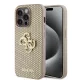 Guess - Perforált Bőr 4G (GUHCP15LPSP4LGD) - iPhone 15 Pro - Arany