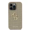 Guess - Perforált Bőr 4G (GUHCP15LPSP4LGD) - iPhone 15 Pro - Arany