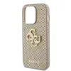Guess - Perforált Bőr 4G (GUHCP15LPSP4LGD) - iPhone 15 Pro - Arany