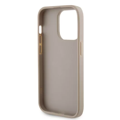 Guess - Perforált Bőr 4G (GUHCP15LPSP4LGD) - iPhone 15 Pro - Arany