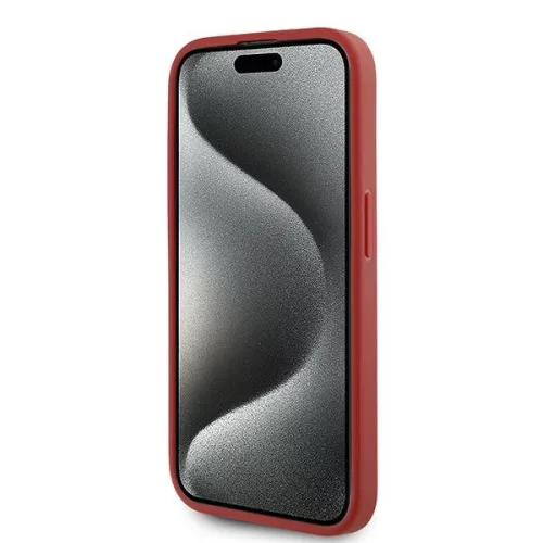 Karl Lagerfeld - Diagonal Quilted Script (KLHCP15LPQDSMGR) - iPhone 15 Pro - Red
