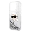 Karl Lagerfeld - Hardcase Glitter (KLHCP14LLNKHCH) - iPhone 14 Pro - Silver Karl Head