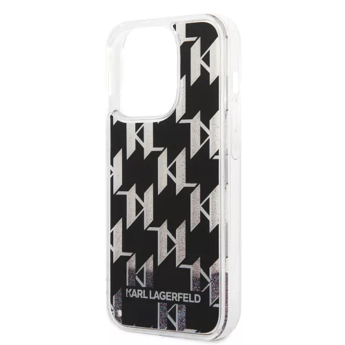 Karl Lagerfeld - Hardcase Liquid Glitter (KLHCP14LLMNMK) - iPhone 14 Pro - Monogram