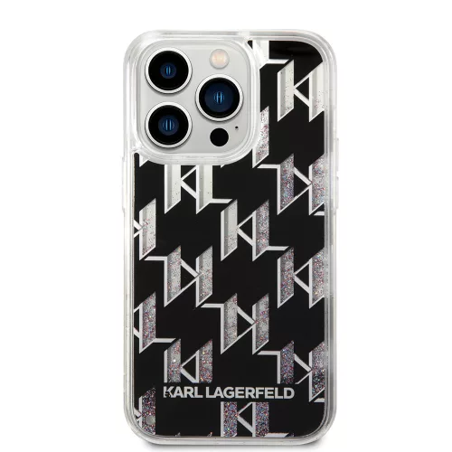Karl Lagerfeld - Hardcase Liquid Glitter (KLHCP14LLMNMK) - iPhone 14 Pro - Monogram