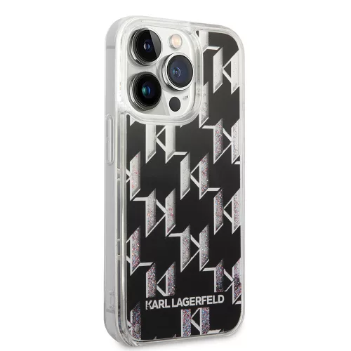 Karl Lagerfeld - Hardcase Liquid Glitter (KLHCP14LLMNMK) - iPhone 14 Pro - Monogram