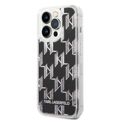 Karl Lagerfeld - Hardcase Liquid Glitter (KLHCP14LLMNMK) - iPhone 14 Pro - Monogram