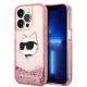 Karl Lagerfeld - Hardcase Glitter (KLHCP14LLNCHCP) - iPhone 14 Pro - Pink Choupette Head