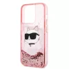 Karl Lagerfeld - Hardcase Glitter (KLHCP14LLNCHCP) - iPhone 14 Pro - Pink Choupette Head