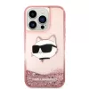 Karl Lagerfeld - Hardcase Glitter (KLHCP14LLNCHCP) - iPhone 14 Pro - Pink Choupette Head