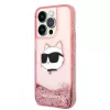 Karl Lagerfeld - Hardcase Glitter (KLHCP14LLNCHCP) - iPhone 14 Pro - Pink Choupette Head