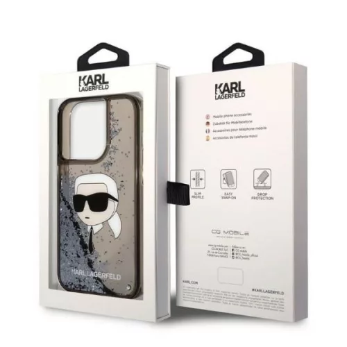 Karl Lagerfeld - Hardcase Glitter (KLHCP14LLNKHCK) - iPhone 14 Pro - Karl Head
