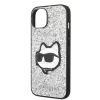 Karl Lagerfeld - Hardcase Glitter (KLHCP14MG2CPS) - iPhone 14 Plus - Silver Choupette Patch